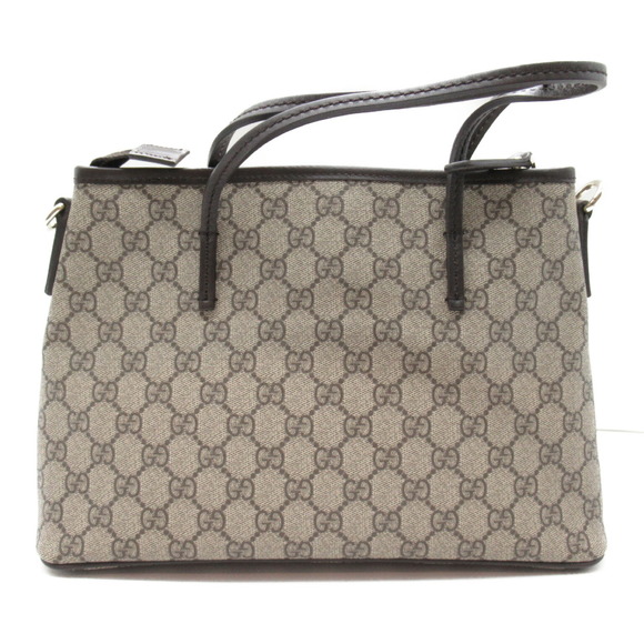Gucci GG Supreme Tote Bag Canvas Beige Black - Picture 2 of 9
